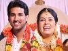 Vijay Yesudas met Dharshana at a music concert held in Dubai on 2002 Valentine's Day On 21 January 2007, he married Dharshana in Thiruvananthapuram. They have a daughter named Ammeya and a son named Avyan.