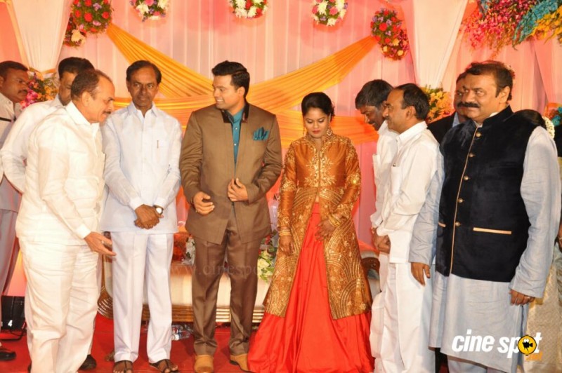 TRS Leader Talasani Srinivas Yadav Daughter Swetha And Deepak Wedding Photos