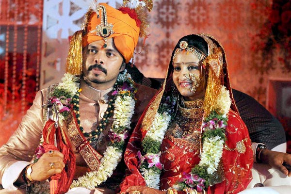Bhuvneshwari Kumari And India Cricketer Sreesanth Marriage Photos