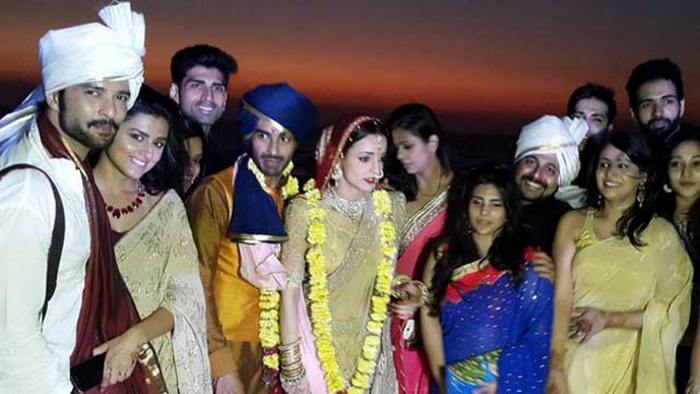 Television Actors Sanaya Irani And Mohit Sehgal Wedding Photos