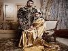 Celebrity couple Ranveer Singh and Deepika Padukone at their wedding reception in Bengaluru. Deepika wore a saree gifted by her mother while Ranveer looked dapper in a Rohit Bal creation.