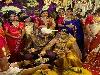 Naga Babu’s daughter and Varun Tej’s sister Niharika Konidela tied the knot with boyfriend Chaitanya Jonnalagedda today at 7:15 PM in Udaipur and the pre-wedding festivities have flagged off in the romantic city with Sangeet, Haldi, Mehendi and sundowner. The star-studded event was attended by Pawan Kalyan, Chiranjeevi, Ram Charan, Allu Arjun, Varun Tej, Allu Sirish, Sai Dharam Tej, Kalyaan Dhev and others. Currently working as a Business Strategistat an MNC, Niharika’s boyfriend hails from Hyderabad. An alumnus of Bharatiya Vidya Bhavan, BITSPilani and the Indian School of Business, he is the son of Guntur’s Inspector General of Police J Prabhakar Rao. Niharika is the niece of MegastarChiranjeevi and daughter of actor-producer Naga Babu.